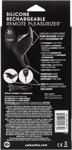 Silicone Rechargeable Remote Pleasurizer Cock Ring – Wireless Remote Vibrating Ring