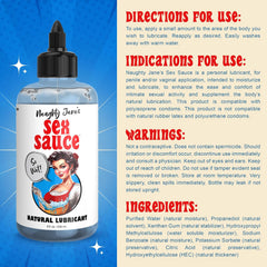 Naughty Jane's Sex Sauce Extra Creamy Lube 8 oz – Thick Water-Based Personal Lubricant