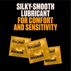 Trojan Magnum Original Large Size Lubricated Condoms – 12 Pack Premium Latex Condoms with Reservoir Tip