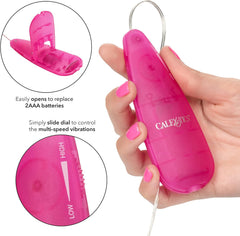 CalExotics Slim Teardrop Bullet Vibrator Pink – Compact Multi-Speed Personal Massager