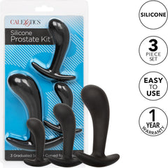 CalExotics Ultimately Pleasurable Silicone Prostate Kit – Black Prostate Plug Set