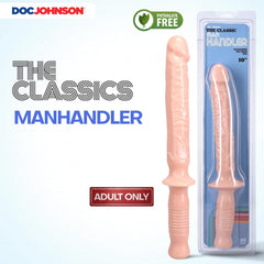 Doc Johnson Manhandler – Flesh 14.5-Inch Classic Dildo with Handle