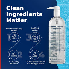 Swiss Navy Water Based Lubricant 32 oz – Premium Personal Lube with Pump