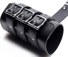 Strict Arm Binder Black – Adjustable PU Leather Bondage Restraint