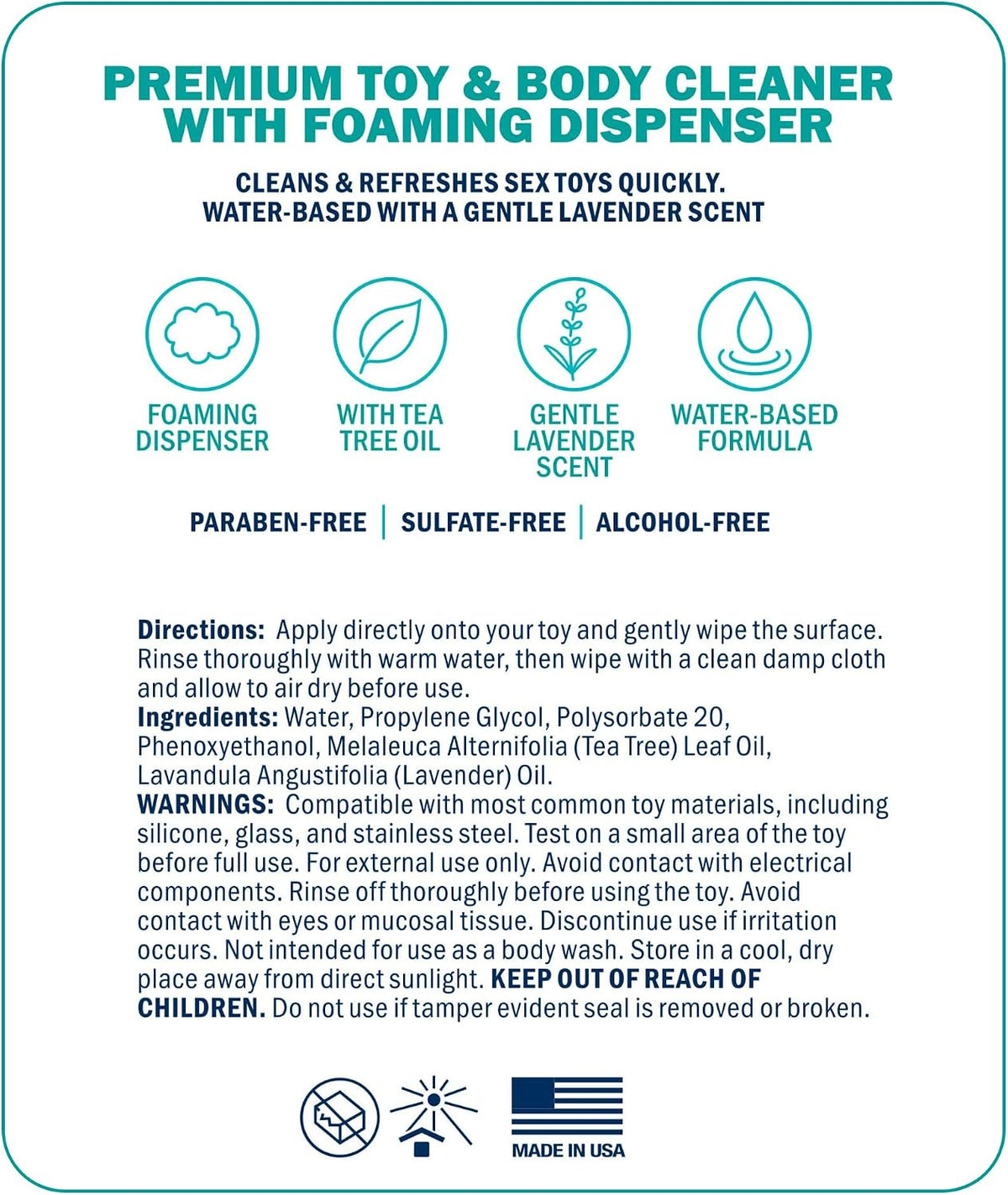 Swiss Navy Toy & Body Cleaner Foaming 1.6 oz – Premium Intimate Toy Cleaner