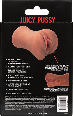 CalExotics Stroke It Liquid Silicone Juicy Pussy Brown – Premium Realistic Male Stroker