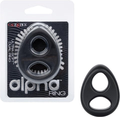 Ultra-Soft Dual Ring Silicone Cock Ring – Stretchy Dual Enhancer Ring with Scrotum Support | CalExotics