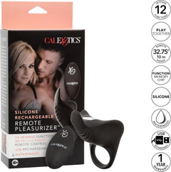 Silicone Rechargeable Remote Pleasurizer Cock Ring – Wireless Remote Vibrating Ring