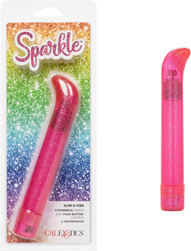 CalExotics Sparkle Slim Vibe Pink – Waterproof 3-Speed Slim Personal Massager