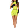 Elegant Moments Chartreuse Lace Dress