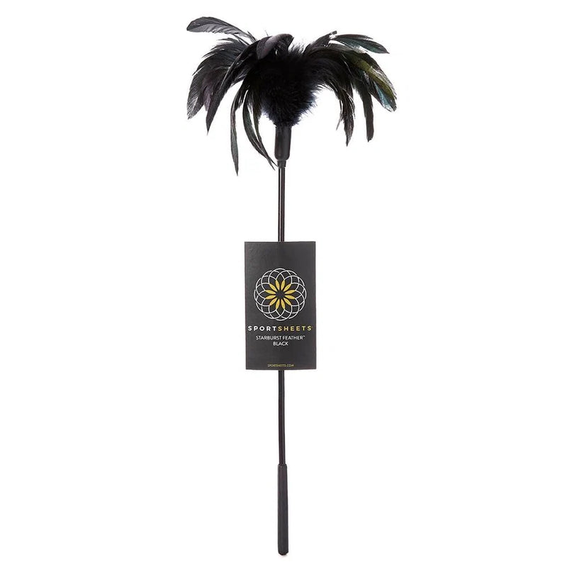 Sportsheets Starburst Feather Tickler Black – Luxury Feather Teaser