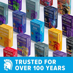 Trojan Pleasures Fire & Ice Lubricated Condoms – 3 Pack Dual Action Warming & Tingling Latex Condoms