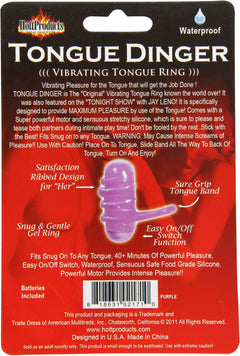 Hott Products Tongue Dinger Purple Vibrating Tongue Ring