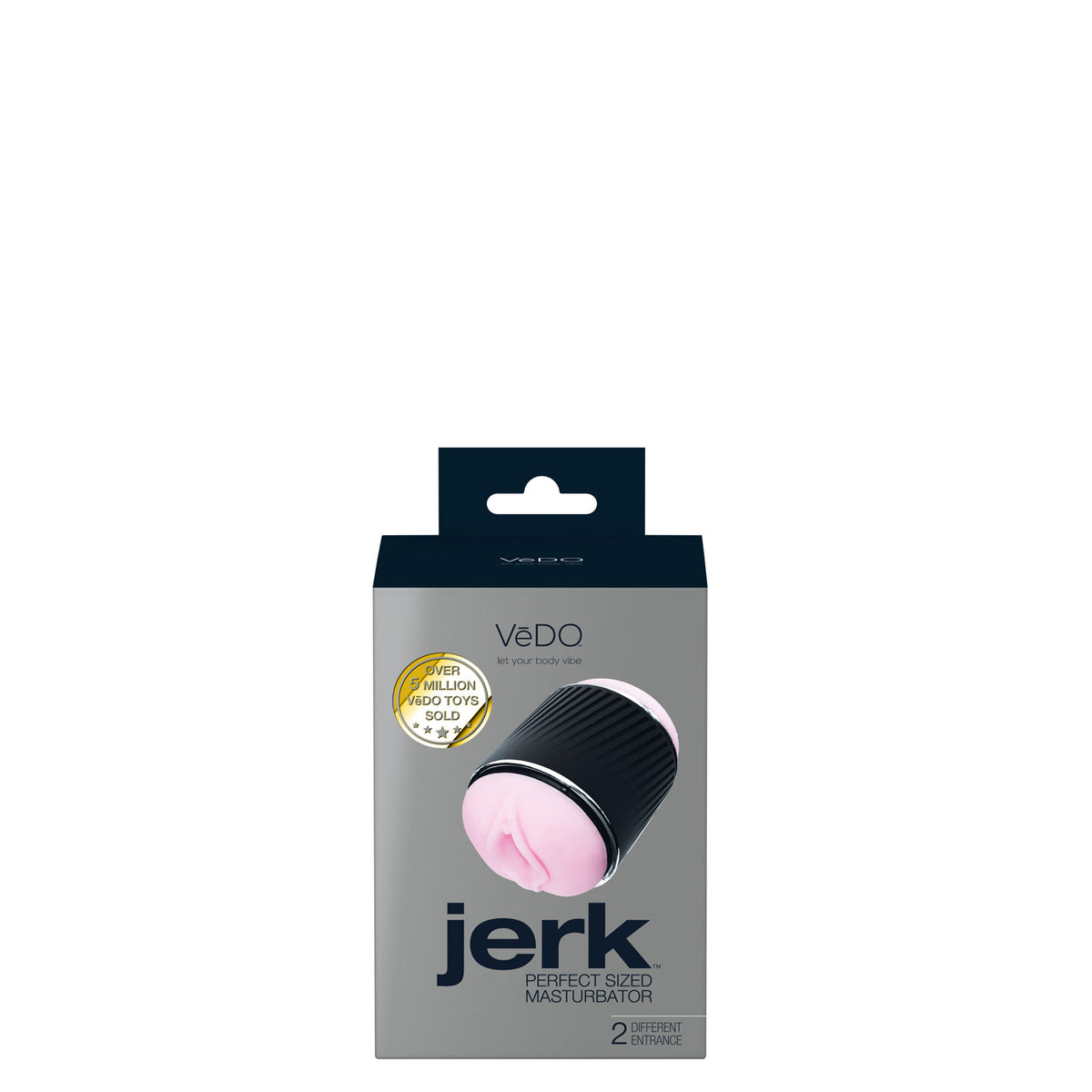 JERK MASTURBATION SLEEVE BLACK WITH PINK SLEEVE