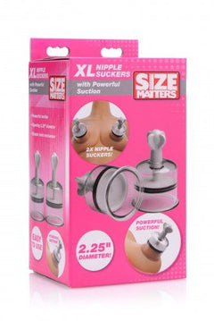 XR Brands Size Matters XL Nipple Sucker – Clear Adjustable Suction Nipple Pump
