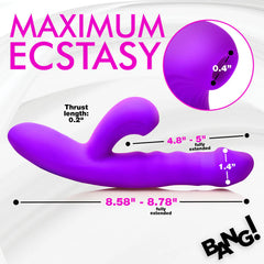 Thrusting & Sucking Rabbit Vibrator – Purple