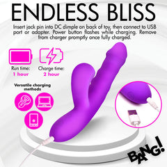 Thrusting & Sucking Rabbit Vibrator – Purple