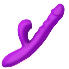 Thrusting & Sucking Rabbit Vibrator – Purple