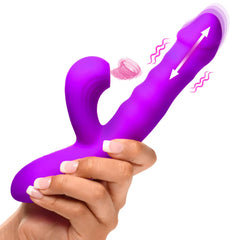 Thrusting & Sucking Rabbit Vibrator – Purple