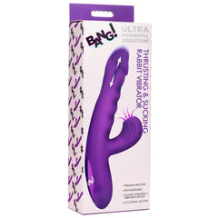 Thrusting & Sucking Rabbit Vibrator – Purple