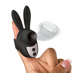 Sucky Bunny Clit Stimulator Black – Rechargeable Silicone Suction Stimulator