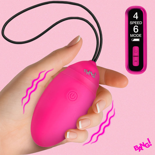 Vibrating Silicone Egg With Digital Remote - Pink
