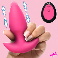 Thrusting & Vibrating Silicone Plug – Pink