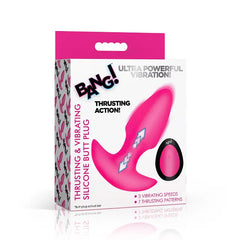 Thrusting & Vibrating Silicone Plug – Pink