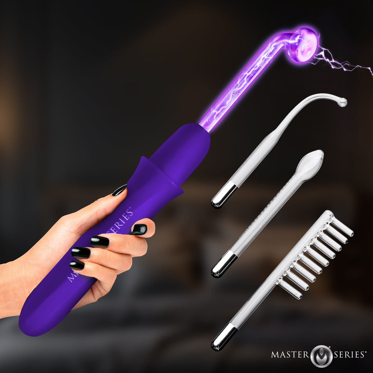 Elektrawand Rechargeable Violet Wand With Attachments Purple
