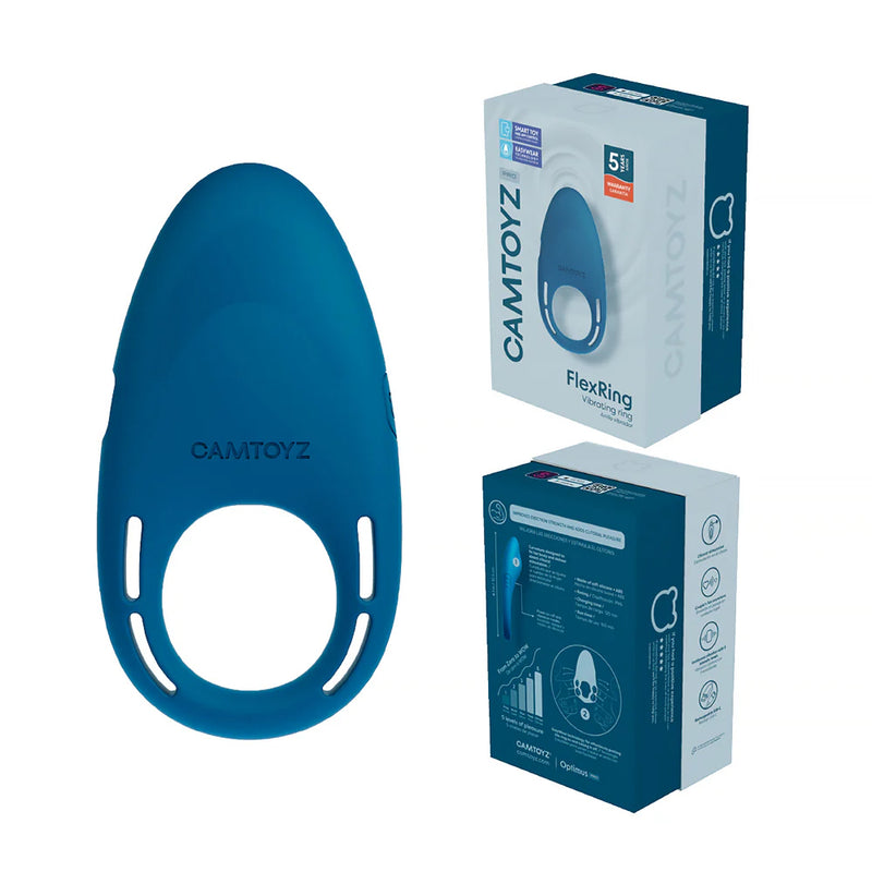 Flex Ring Camtoyz Vibrating Ring With App - Blue