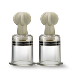 Temptasia Clit & Nipple Twist Large Suckers Set of 2 Clear – Adjustable Suction Stimulators