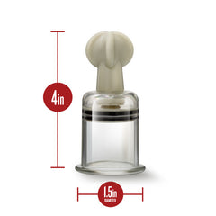 Temptasia Clit & Nipple Twist Large Suckers Set of 2 Clear – Adjustable Suction Stimulators