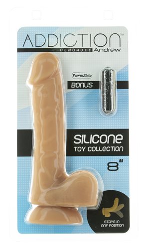 Addiction Andrew 8in Bendable Dong Caramel