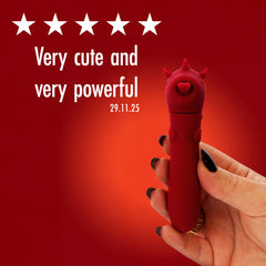 Unihorn Blaze Diablo USB Bullet Vibrator – Rechargeable Silicone Mini Bullet Massager Dark Red