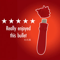Unihorn Blaze Diablo USB Bullet Vibrator – Rechargeable Silicone Mini Bullet Massager Dark Red