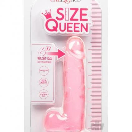 CalExotics Size Queen 6 Inch Pink Realistic Dildo – TPR Suction Cup Dildo
