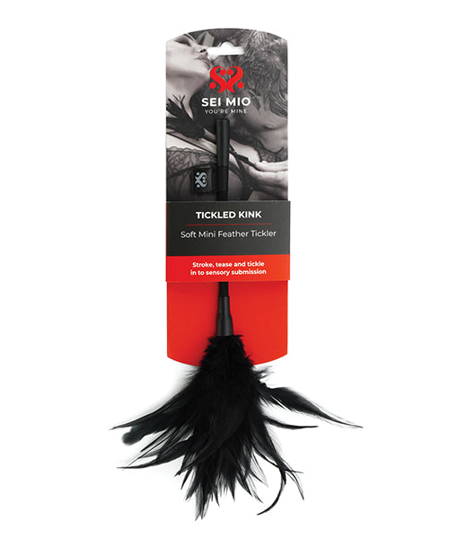 Sei Mio Tickled Kink Soft Mini Feather Tickler - Black