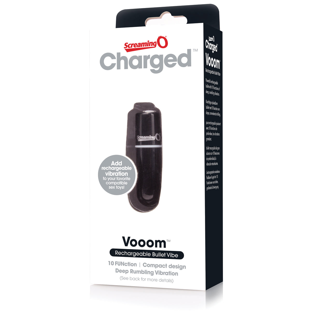 SCREAMING O CHARGED VOOOM RECHARGEABLE BULLET VIBE BLACK