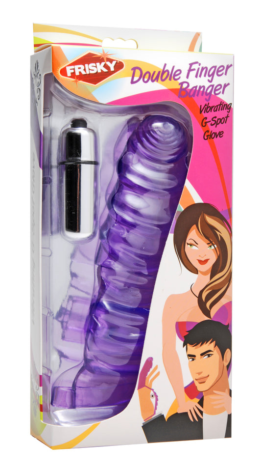 FRISKY DOUBLE FINGER BANGER VIBRATING G SPOT GLOVE