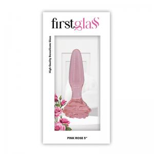 FIRST GLASS ROSE BUTT PLUG S