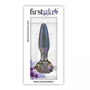 FIRST GLASS RAIN BUTT PLUG L