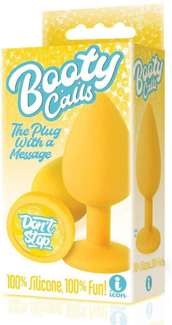 THE 9'S BOOTY CALL BUTT PLUG YELLOW DON'T STOP