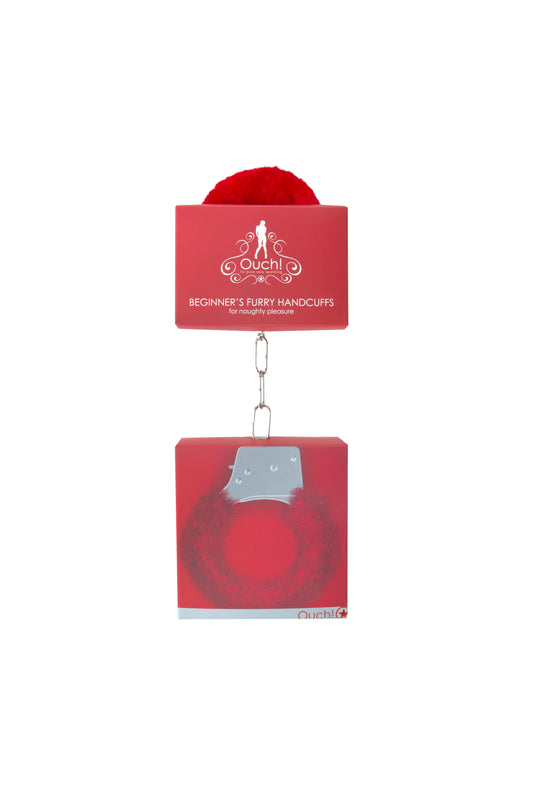 Beginner's Furry Handcuffs - Red