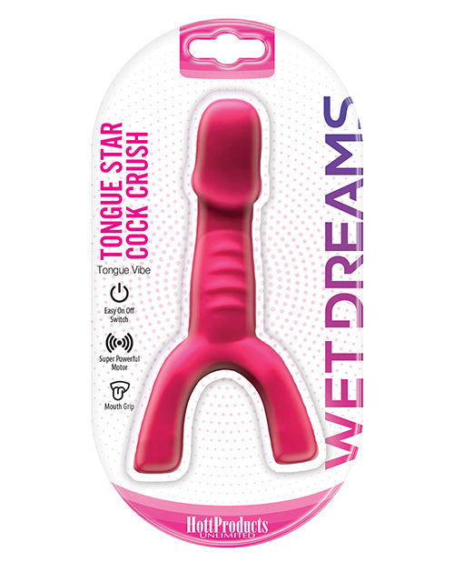 Hott Products Tongue Star Cock Crush Pink Tongue Vibe