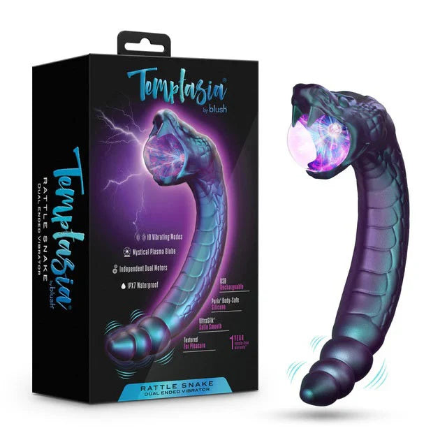 Temptasia Rattle Snake – Textured Silicone Vibrating Snake Wand