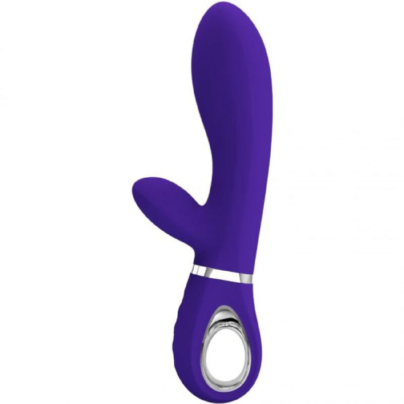 Thomas Super Soft Silicone Rabbit Vibrator Purple – USB Rechargeable 7-Function Dual Stimulator