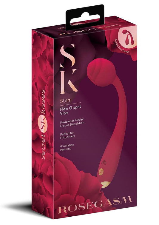 ROSEGASM LONG STEM FLEXI GSPOT VIBE ROSE