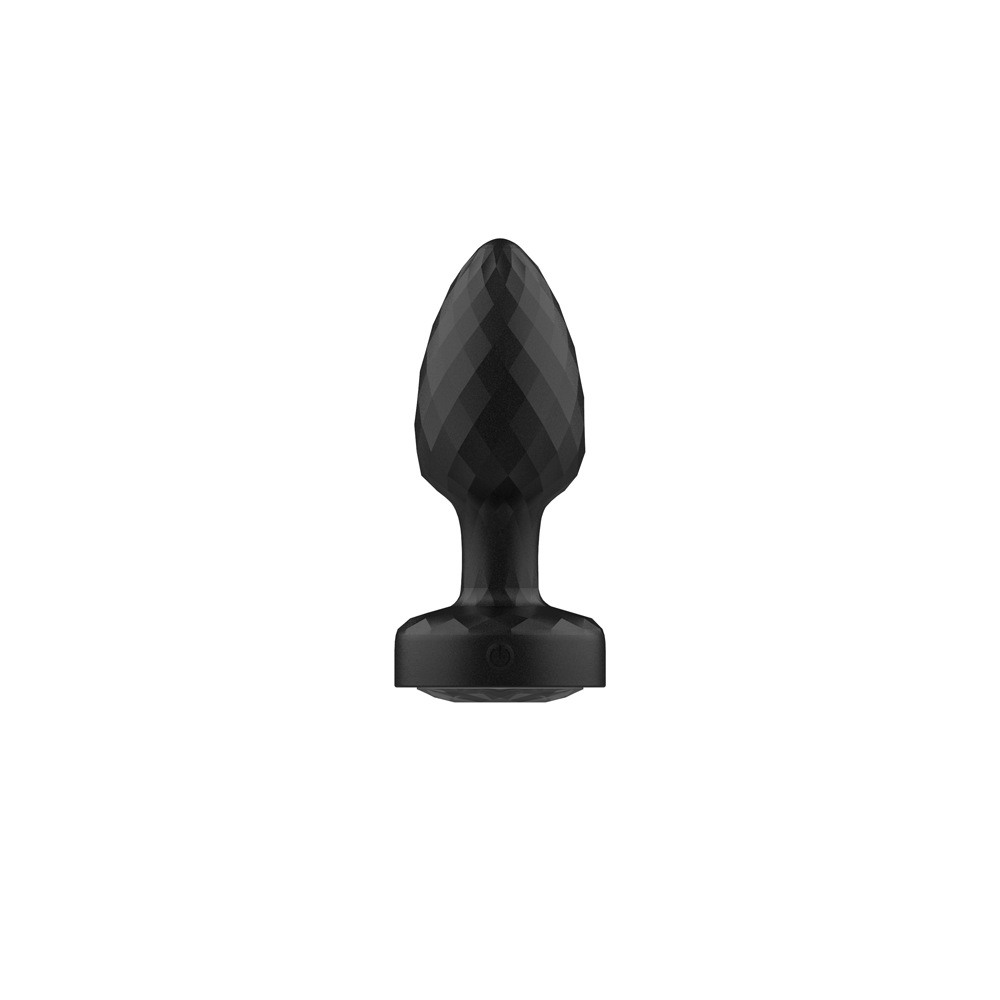 Twila Twirling Smoke Gem Light Up Vibrating Plug With Blk Heart Remote