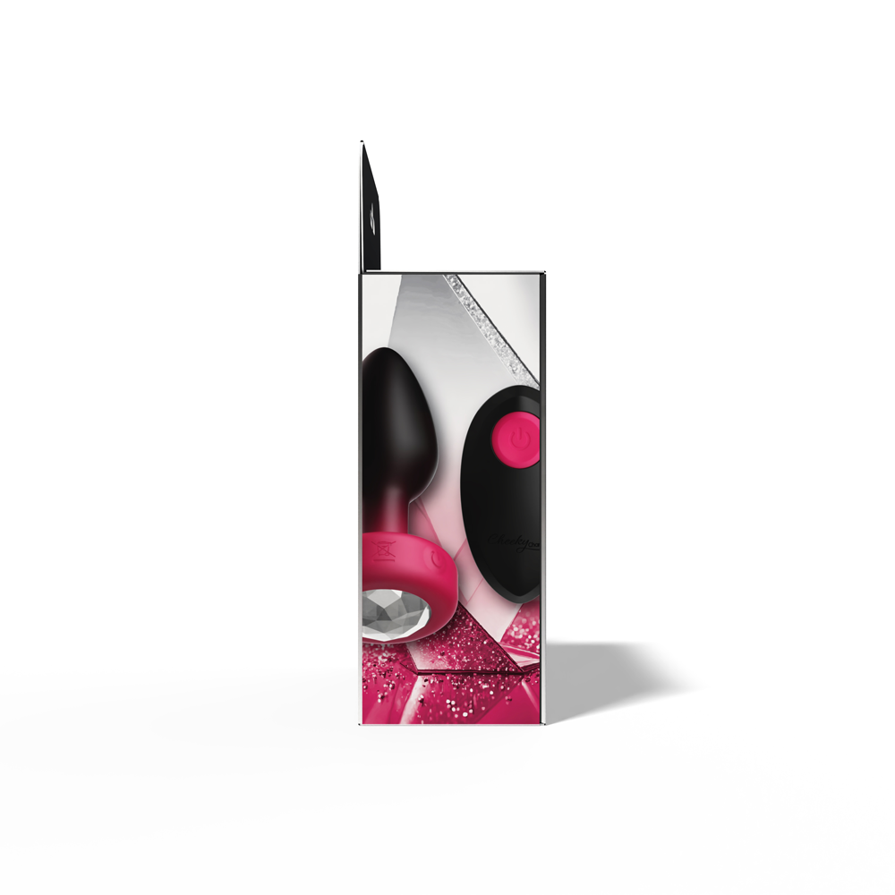 Eluxe Vibrating Clr Gem Rbyombre Plug Sm With Remote