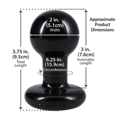 Round Butt Plug Small - Black